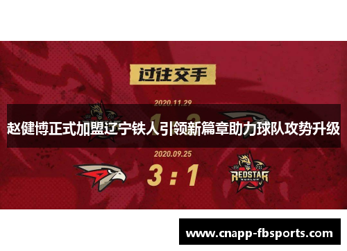 赵健博正式加盟辽宁铁人引领新篇章助力球队攻势升级